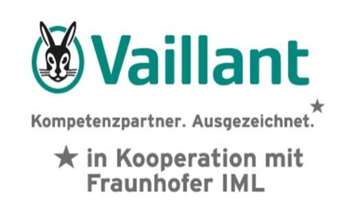 Siegel: Vaillant Kompetenzpartner, ausgezeichnet in Kooperation mit Fraunhofer IML